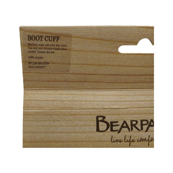 BEARPAW Knit Boot Cuffs Women's One Size Fits All Pink Purple Embroidered Logo - Picture 6 of 8